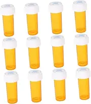 FOMIYES 12pcs Compact Pill Organizer Travel Empty Pill Bottles for Daily Medication Lightweight and Portable Medicine Container Design for Easy Monitoring
