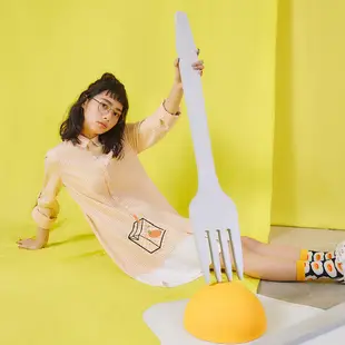 【Dailo】橘子果汁格紋拼接-女長袖洋裝(三色/版型適中)