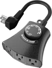 HBN Outdoor Light Timer Waterproof, Photocell Dusk to Dawn Light Sensor 3 Outlet