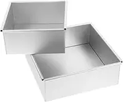 Zerodeko Aluminium Alloy Square Cake Molds Removable Bottom Non-Stick for Easy Release for Chiffon Cakes