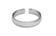 Plain Band Toe Ring - Silver Overlay | Adjustable & Elegant Design