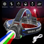 RGBW Zoom LED Light Headlamp Head Light Coyote Predator Hunting Torch Lamp