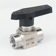 Brass Hose Connector 3/8inch Euqal Female SS304 Stainless Steel Shut Off Ball Valve Water Gas Oil 2.5Mpa