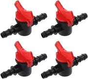 SHUATI 4PCS Barbed Ball Valve,8mm ID,Drip Irrigation Switch Valve,Barbed Hose ID Ball Valve for Drip Irrigation and Aquariums