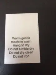 Warm Machine Wash care labels Pack of 50