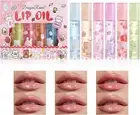 6 Pcs Moisturizing Lip Oil Set, Roll-On Hydrating Transparent Colorless Gloss, L