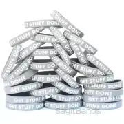 50 GET STUFF DONE Wristbands - Color Filled Modivation Silicone Bracelet Bands