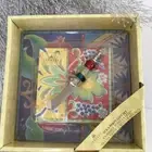 PAPER NAPKINS COCKTAIL SIZE GIFT SET W GLASS CHEESE BOARD GRAPES AND PATE KNIFE