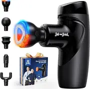 Mini Massage Gun with Heat Therapy, Bob and Brad M7 Plus Portable Deep Tissue Muscle Massager Gun, Percussion Pocket-Sized Massage Gun for Pain Relief & Muscle Recovery, Gifts for Women Men