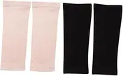 WATIIFUFU 2 Pairs Cotton Sleeves Sports Arm Sleeve Protector UV Arm Sleeve Sun Protection Sleeve Arm Cover Sleeves UV Sleeves for Arms UV Sun Sleeves Arm Protection Sleeves Sun Black