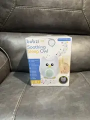 NEW SEALED Bubzi Co Soothing Sleep Owl Plush Starlight Projector Lullabies 8"