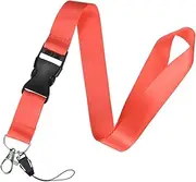 uxcell 1-Pack Breakaway Lanyard for Keys, Red 1" Wide Keychain Long ID Badges Neck Lanyard Strap with Quick Release Buckle for Man/Woman/Girls/Teacher, ID Holder Folder
