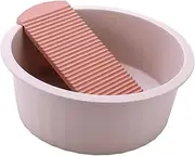 [BIUDECO] 1 Set Wash Basin Baby Face Wash Basin Washboard Clothes Scrubbing Board Camping Wash Basin Plastic Wash Basin Washing Clothes Board Ice Bucket Dorm Wash Basin Laundry Board Cute Pp