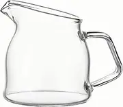 Espresso Shot Glass, Olecranon Spouts Milk Cup with Pouring Handle, Glass Coffee Milk Tea Frothing Pitcher,100ML