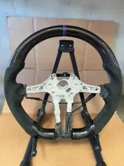 Real Alcantara carbon fiber W/heated Steering Wheel BMW F30 F80 F82 M3 330i 340i (for: BMW)