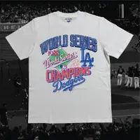 在飛比找蝦皮購物優惠-La Dodgers World 系列 T 恤重量級棉精梳 