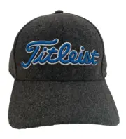 NEW Titleist Men's Performance Flannel Adjustable Golf Hat/Cap-Charcoal/Blue