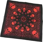 [Colaxi] Skull Print Bandana Scarf Bandana Fashion Multifunctional Headband Unisex Novelty Handkerchief Headwear Neck Scarf Skeleton Headwrap