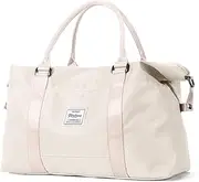 SZLX 29L Travel Duffel Bag with Trolley Sleeve, Dry & Wet Separated Sports Gym Bag, Waterproof Carry On Bag for Women Men Weekender Tote Bag in Pink, 27x55x18cm / 10.63*21.65*7.09''