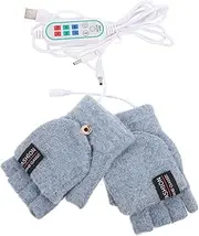 Kisangel 1 Pair of USB Electric Heating Mitts Skiing Warm Gloves Adjustable Heated Mitts Smart Heated Gloves