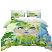 Frog Loving Felecia Munchkinz Gril Quilt Cover