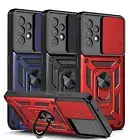 For Samsung Galaxy A23 TPU Case Kickstand Ring Holder & Slide Camera Cover