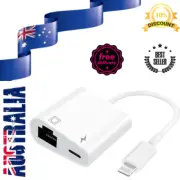 Lightning to Ethernet Adapter, [Apple Mfi Certified] 2 in 1RJ45 Ethernet LAN Net