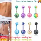 8PCS Belly Button Rings Bars Navel Piercing Surgical Steel Body Jewellery Pack