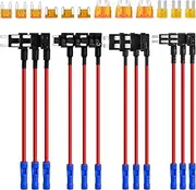 4 Types 12V Add-a-Circuit Adapter & Fuse Kit - Muhize Fuse Tap Fuse Holder with MICRO2 Mini ATC ATS Low Profile Tap dapter for Cars Trucks Boats (12 Pack)