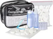 Godiyyer 100pcs Compressed Towels Disposable Cotton Tissue Mini Portable Compressed Coin Wipes for Travel/Beauty/Salon/Outdoor Sports