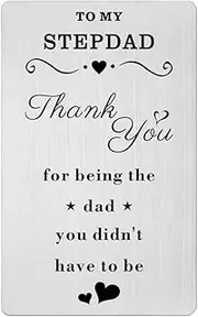 Stepdad Fathers Day Presents for Step Dad Stepfather Birthday Gifts for Bonus Dad Stepdad Thank You Cards from Daughter Son Step Father Thank You Gifts For Bonus Father Stepfather Stepfathers Day Card