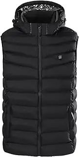[GRTE] Electric Heated Heating Body Warmer Vest for Men and Women,5 Heat Pad 3 Temperature Adjustable
