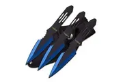 Perfect Point Throwing Knives incl Nylon Sheath Blue 3 Pack (K-PP-595-3BL)