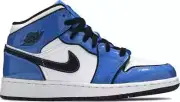 Nike Jordan 1 Mid SE Signal Blue 2021 (GS) (BQ6931-402) Grade School Size 6y