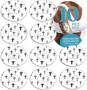 Dexcom Adhesive Hand Drawn Crosses Design Adhesive Patches with Split Backing, Easy to Apply x 10 Pack