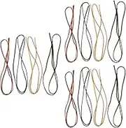 Angoily 3sets 4pcs Flat Leather Cord for Jewelry Making Durable DIY Beading Supplies Versatile Crafting Material for Bracelets Necklaces More Lightweight Easy to Cut 4pcs*3