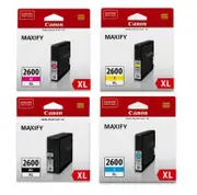 Canon PGI2600XL Ink Cartridge Value Pack - Includes: [1 x Black, Cyan, Magenta, Yellow]