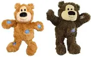 KONG Wild Knots Dog Toy Pack of 2 Assorted Plush Soft and Durable Small Medium