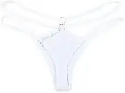 [FARZAH] Women Panties Female Underwear 3Pcs/Lot Lace Thin Strap Thong Women Low Waist Panties Sexy Underwear Ladies Briefs Lingere Panty Underware Comfortable Lingerie Thongs(White 1pc,Medium)
