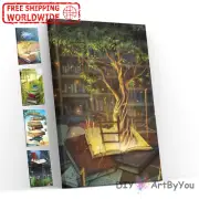 Paint By Numbers Kit Book Abstract Brush Oil Wall DIY Canvas Draw Kids Painting