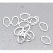 100-500 Silver Plated Alloy Open Jump Rings 5.5x4x0.7mm OVAL Craft(B10861)