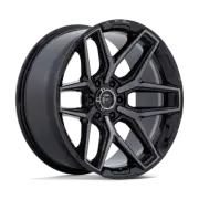 Fuel 1PC Flux 18x9 6x139.7 1mm Gloss Black Brushed Face With Gray Tint Wheel
