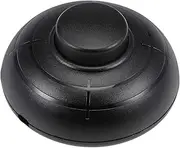 uxcell Inline Foot Pedal Push Button Switch, Round Lamp Lighting Foot Control Latching ON/Off Foot Switch Black