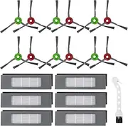 N8 Replacement Parts for EcoVacs DEEBOT OZMO Vacuum Accessories for N8, N8+, N8Pro+, T8, T8Aivi, T5, T9, N7, 920, 950, Yeedi Vac/Vac Max/Station - Set Include 6 Filters & 6 Pair Side Brushes LUXRILIX