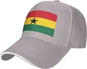 [SSIULUS] Flag of Ghana Casquette Cap Hats,Trucker,Baseball Cap with Snapback,Perfect for Summer,Golf
