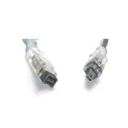 6ft 1394b FireWire 800/400 Cable 9 Pin to 4 Pin Long Tether - Silver