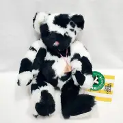 15" Black & White Holstein Teddy Bear by The Vermont Teddy Bear Company NWT Xmas