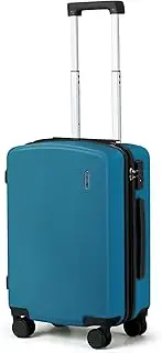 [Hanke] Hard Shell Suitcases Underseat Carry On Luggage with Spinner Wheels 24/28 Inch Large Checked Luggage Lightweight Suitcase TSA Approved Luggage Sets, Caribbean Blue, Carry-On 20-Inch, Hard Shell