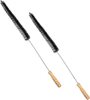 2pcs Refrigerator Coil Brush Kitchen Cleaning Vent Cleaner Brush Bathroom Cleaning Brush Long Handle Cleaning Hair Removal Brush Nylon Washing Machine/903