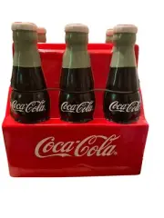COCA COLA CERAMIC COOKIE JAR VINTAGE 6 PACK BOTTLES NOSTALGIC COKE SODA POP 2001